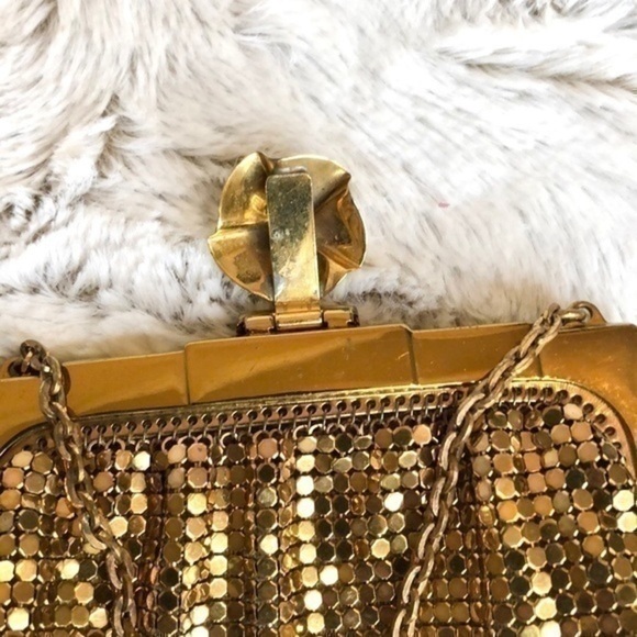 Whiting & Davis Gold Metal Mesh Handbag